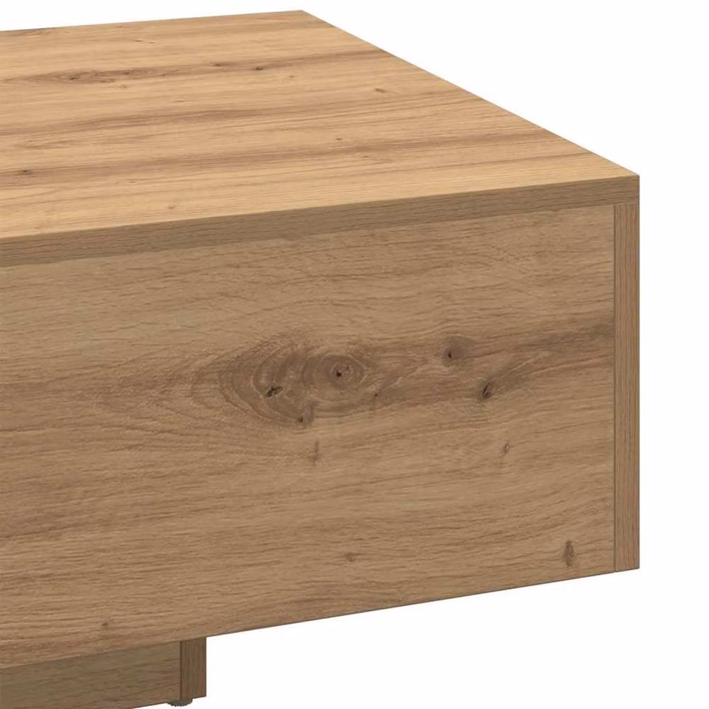 Berkfield Home Modern Artisan Oak Coffee Table in Brown, W: 85 cm, D: 55 cm, H: 31 cm – 3