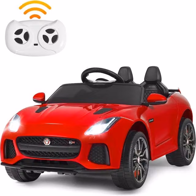 Costway Jaguar F-Type SVR Electric Kids Ride on Car, Red