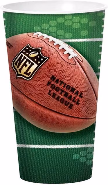NFL American Football Multicolour Plastic Tumbler for Adults, Green and Orange