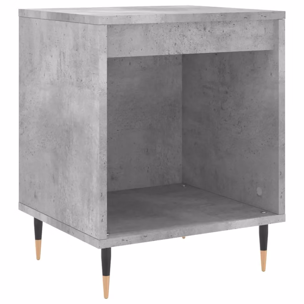 Berkfield Home Set of 2 Modern Bedside Cabinets in Concrete Grey, W/D/H: 40 x 35 x 50 cm – 3