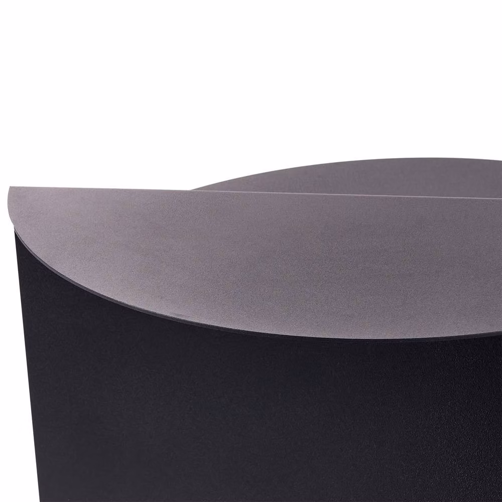 Wyld and Coco Evercraft Black Metal Round Side Table with Built-In Shelf, W/D/H: 40 x 40 x 45 cm – 4