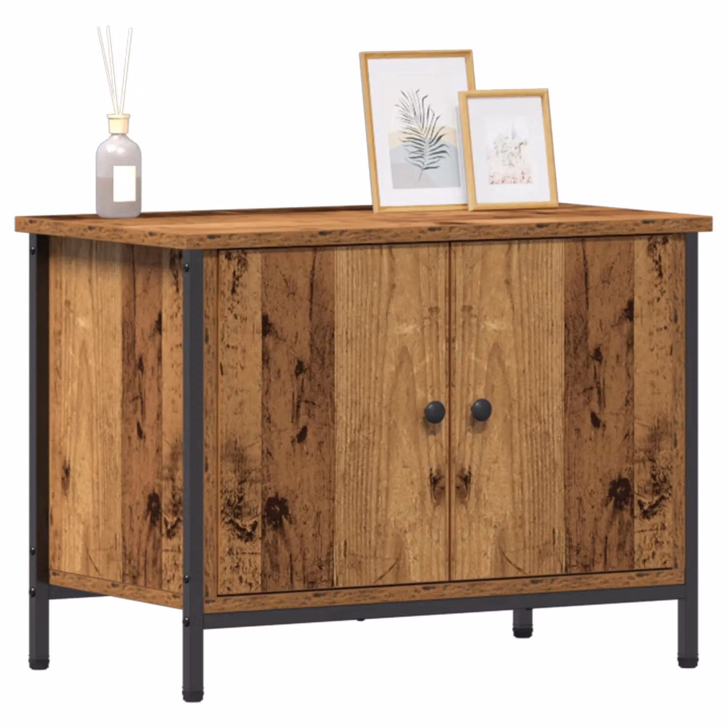 Berkfield Home Rustic Old Wood TV Stand in Brown, W/D/H: 60 x 35 x 45 cm – 3