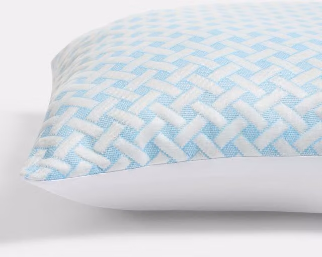 OHS Cooling Pillow for Adults in White and Blue