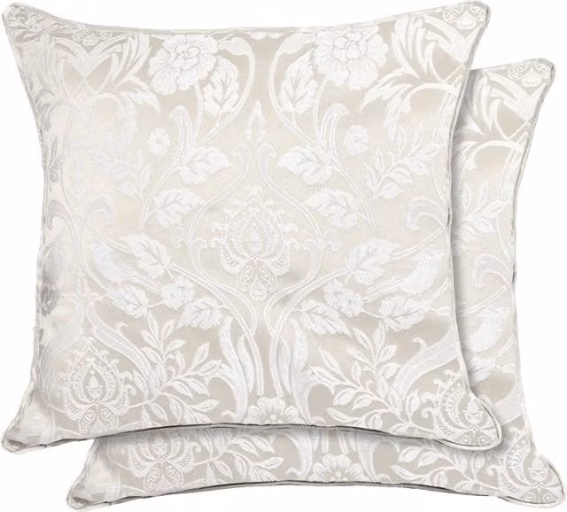 NewEdgeBlinds Modern Floral Square Cushion Cover in Beige and Yellow