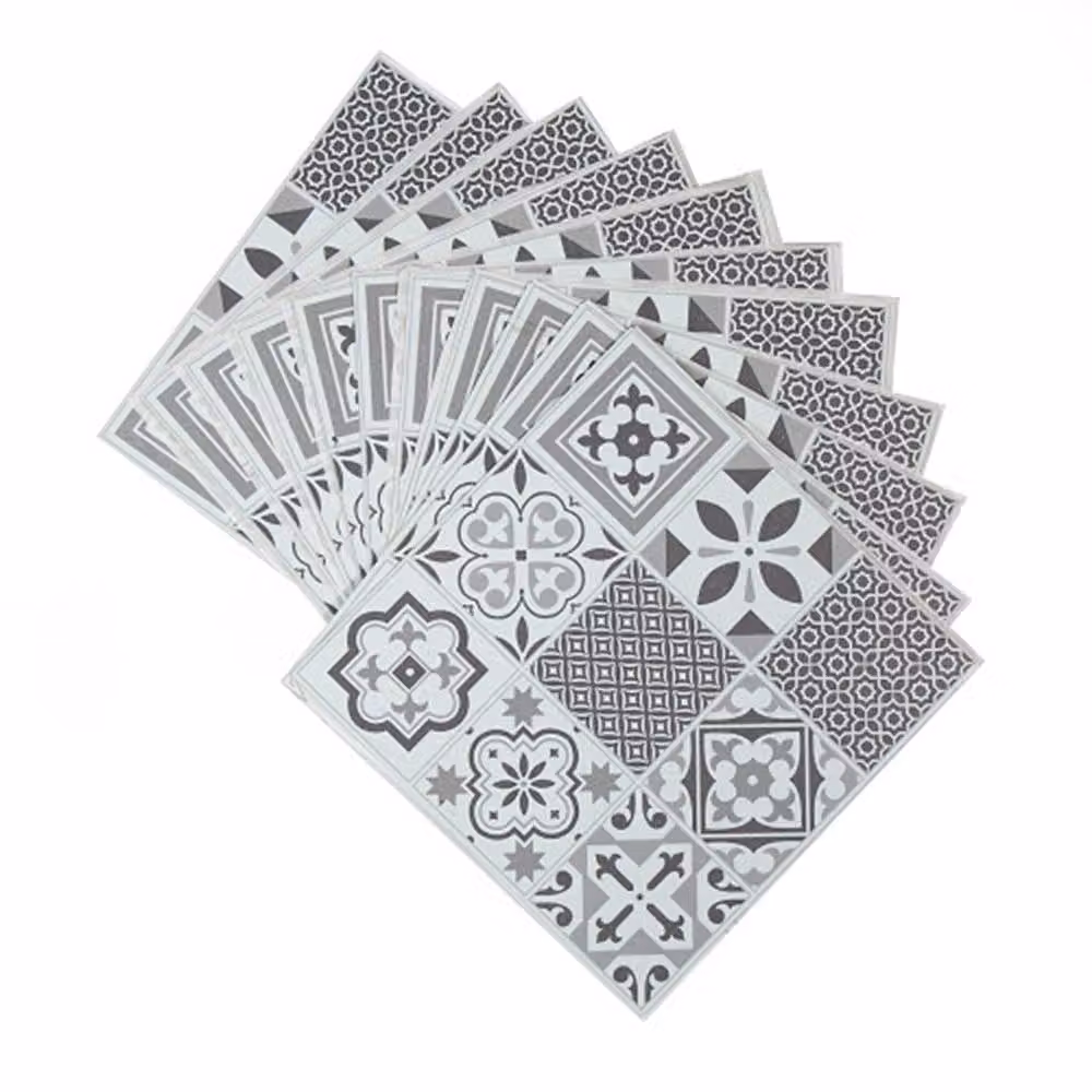D-C-Fix Oriental Tile Look Self Adhesive Vinyl Floor Tiles, Grey, Pack of 11 (1sqm), W/D/H: 30.48 x 30.48 x 30.48 cm – 2