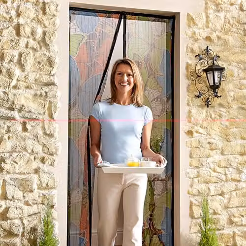 mysmartbuy Butterfly Design Magnetic Fly Screen Door Curtain, Multicolour, W: 101.6 cm, H: 208 cm – 1