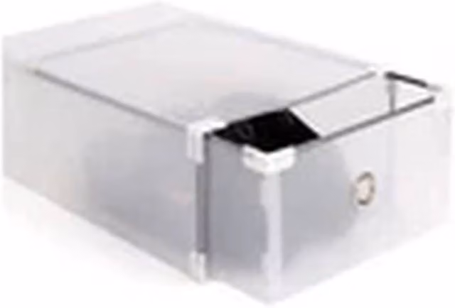 EONLION 10 Pack Stackable and Foldable Clear Plastic Shoe Box Storage Organisers