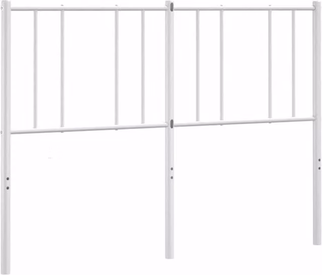 Berkfield Home Classic Metal Headboard in White