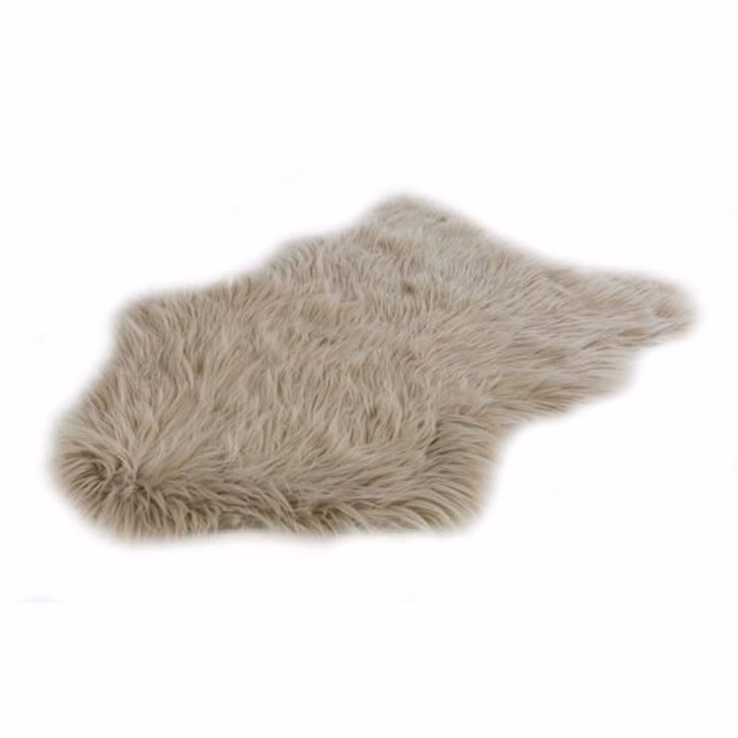 NewEdgeBlinds Rectangular Faux Fur Rug, Washable and Non-Slip, W: 50 cm x D: 50 cm – 2