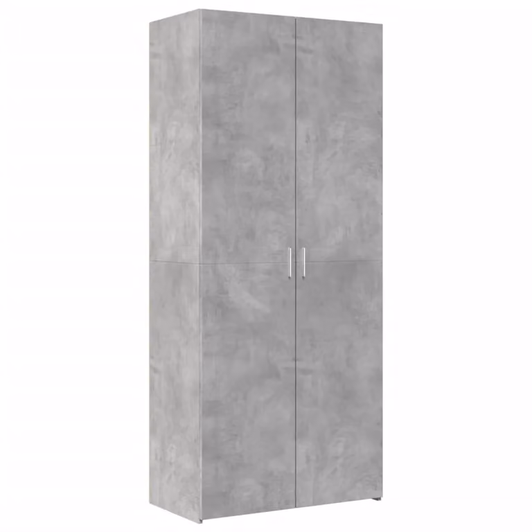 Berkfield Home Modern Highboard in Concrete Grey, W/D/H: 80 x 42.5 x 185 cm
