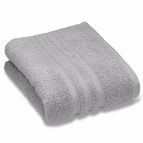 Catherine Lansfield Cotton Zero Twist Face Cloth Pair in Silver Grey, 30 x 30 cm – 1