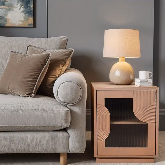 IH Design Jodhpur Modern Mango Wood Bedside Table in Brown