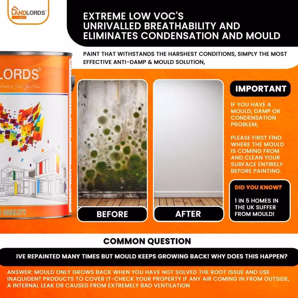 Landlords Matt Paint for Plasterboard in Sage Green, 20 l – 5