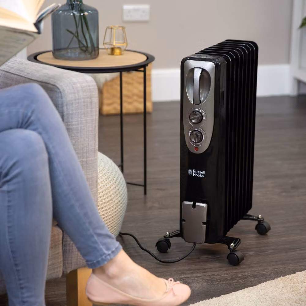 Russell Hobbs 2000W 9 Fin Oil Filled Radiator Black RHOFR5002 – 5