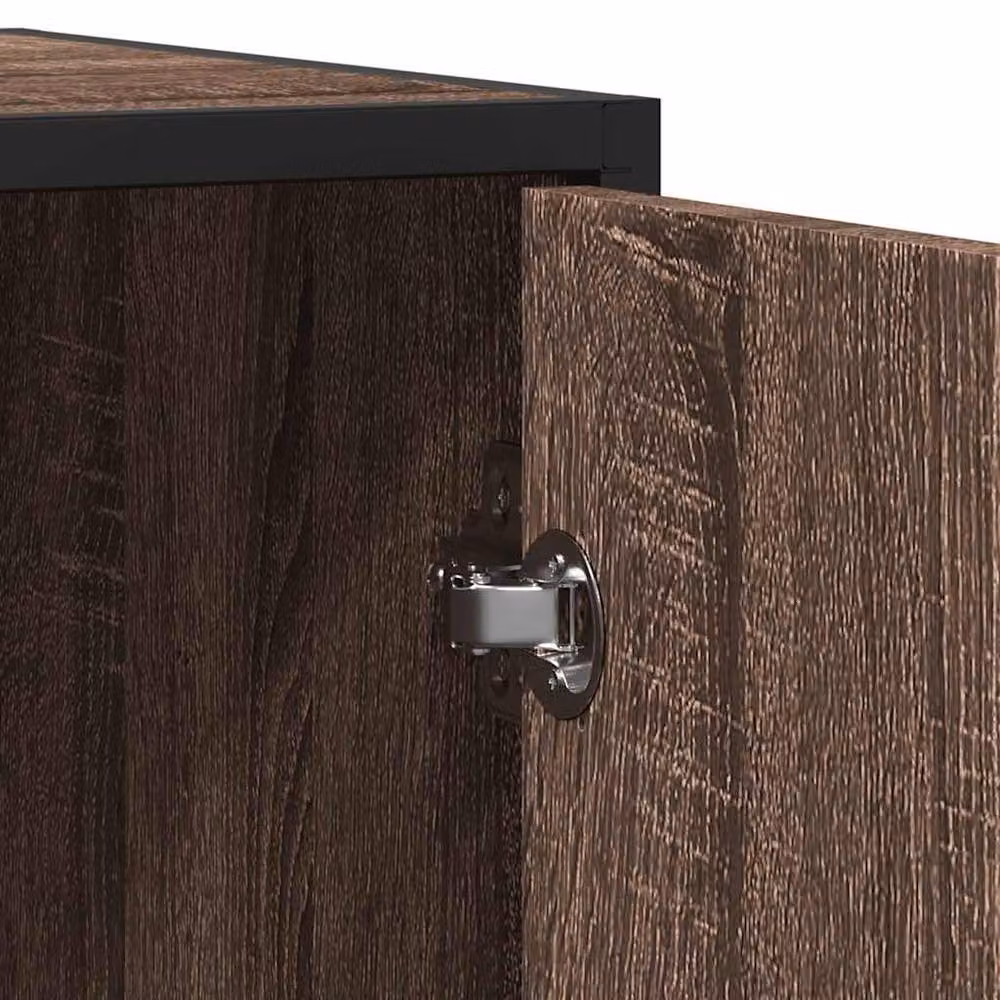 Berkfield Home Industrial Sideboard in Brown Oak, W/D/H: 92 x 35 x 76 cm – 3