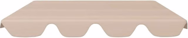 Berkfield Home Replacement Canopy for Garden Swing in Beige, W: 150 cm, D: 105 cm, H: 130 cm (130 x 105 x 150 cm)