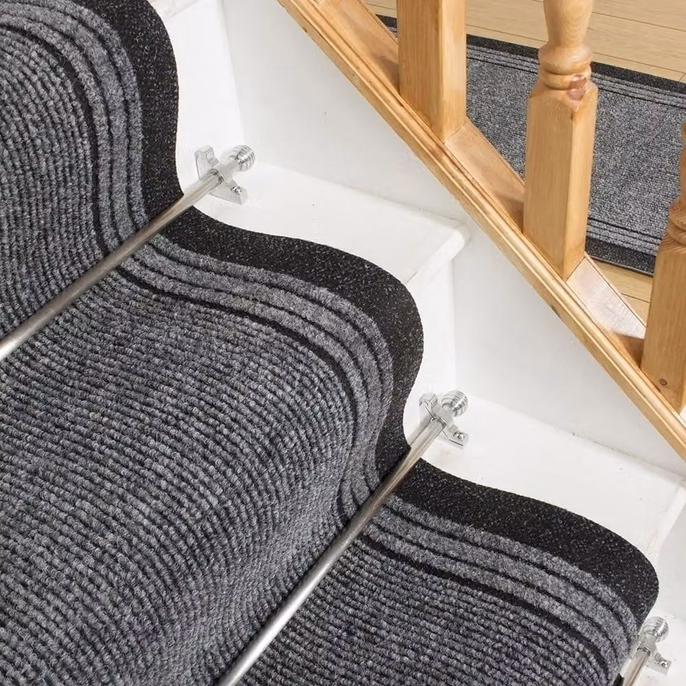 runrug Inca Stair Runner Carpet, Grey, W: 66 cm, L: 600 cm – 3