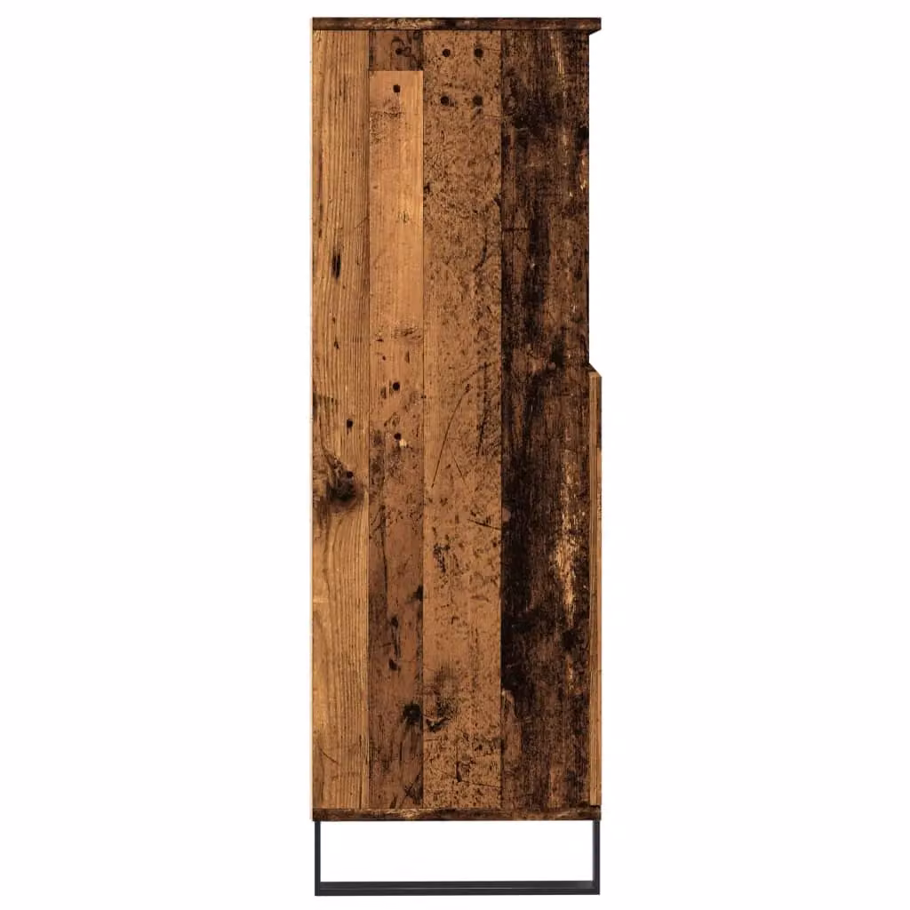 Berkfield Home Old Wood Highboard in Brown, W/D/H: 60 x 36 x 110 cm – 3