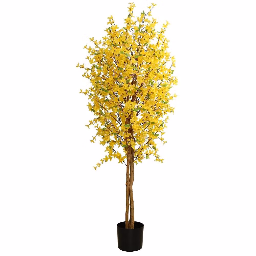 Leaf Premium Yellow Artificial Forsythia Tree, Height: 150 cm – 2