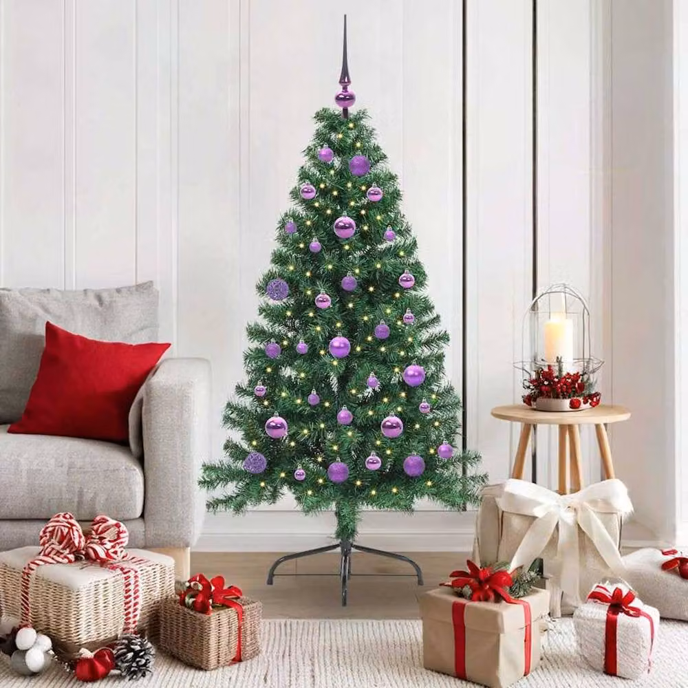 Berkfield Home Beautiful Pre-lit Artificial Christmas Tree, Green, Height: 150 cm – 2