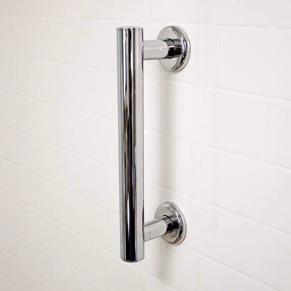 Showerdrape Excel 30cm Wall Mounted Stainless Steel Grab Bar in Silver/Chrome – 2