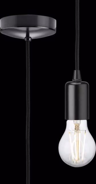 Netlighting Contemporary E27 Pendant Set in Black – 2