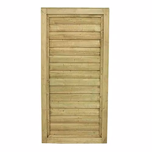 Forest Garden Brown Pressure Treated Square Lap Wood Gate, Height: 183 cm – 1