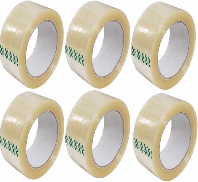 ShaniTech Transparent Packing Parcel Tape, 6 Rolls