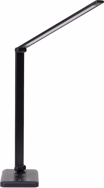 Living Star Rechargeable Adjustable LED Table Lamp with Wireless Charger, Black