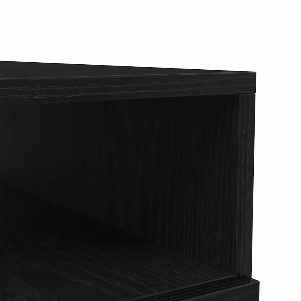 Berkfield Home Modern Black Oak Coffee Table with LED Lights W: 90 cm, D: 49 cm, H: 40 cm – 5
