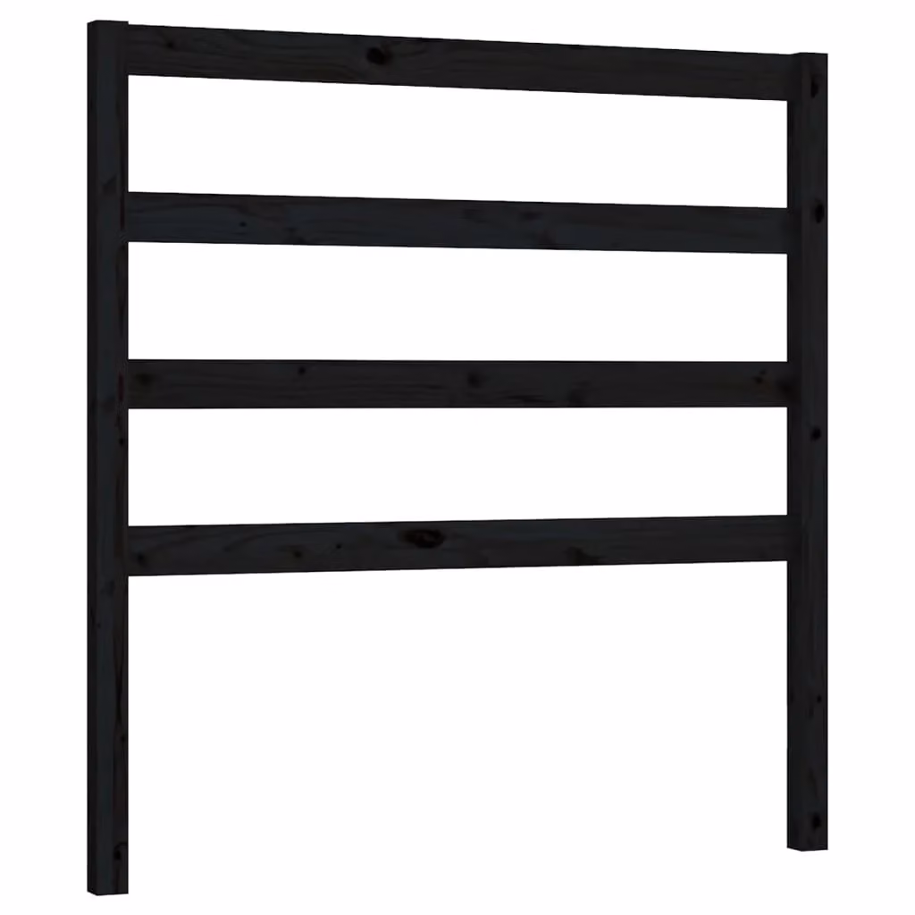 Berkfield Home Black Solid Pine Wood Bed Headboard, W/D/H: 96 x 4 x 100 cm – 2