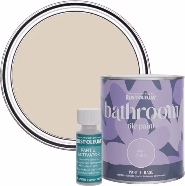 Rust-Oleum Bathroom Tile Paint in Matt Finish, Beige, 0.75 l