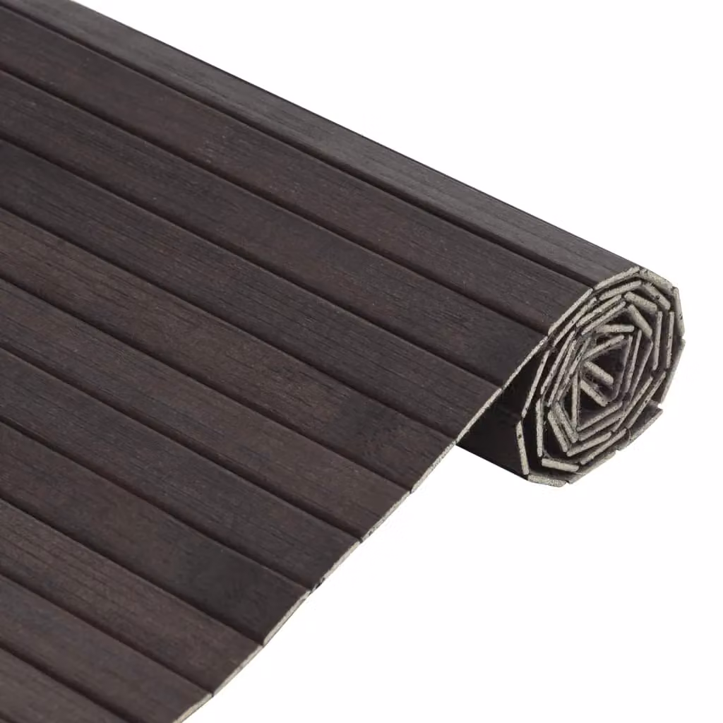 Berkfield Home Rectangular Bamboo Rug in Dark Brown, W: 60 cm, L: 200 cm – 3