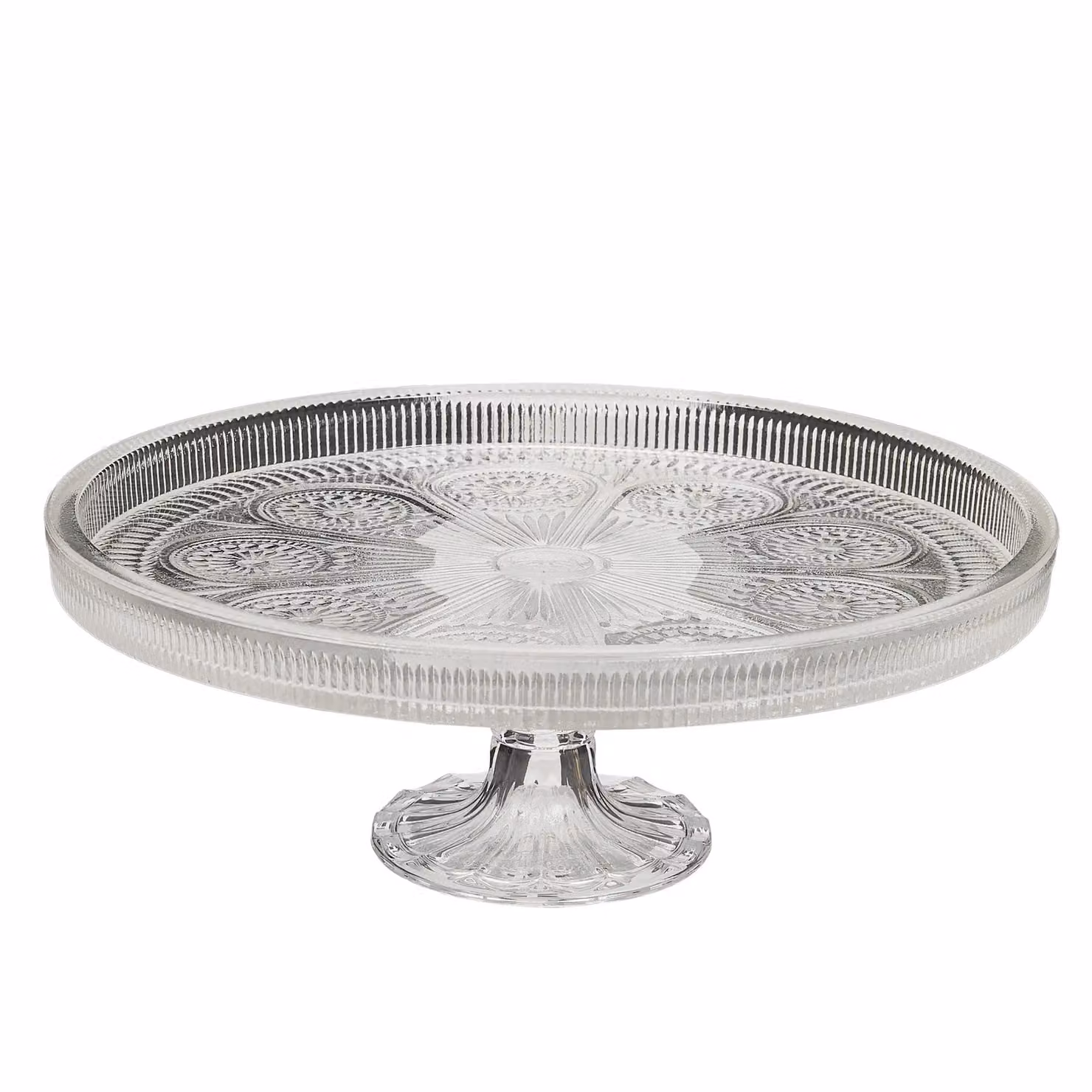 Dibor Gallano Round Glass Cake Stand, Clear, Diameter: 30 cm – 2