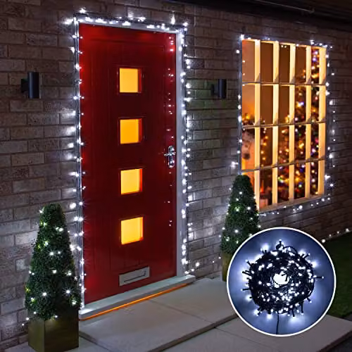 The Christmas Workshop LED Timer Lights in White, 50 Lights, Battery Operated for Indoor or Outdoor Decoration – 5