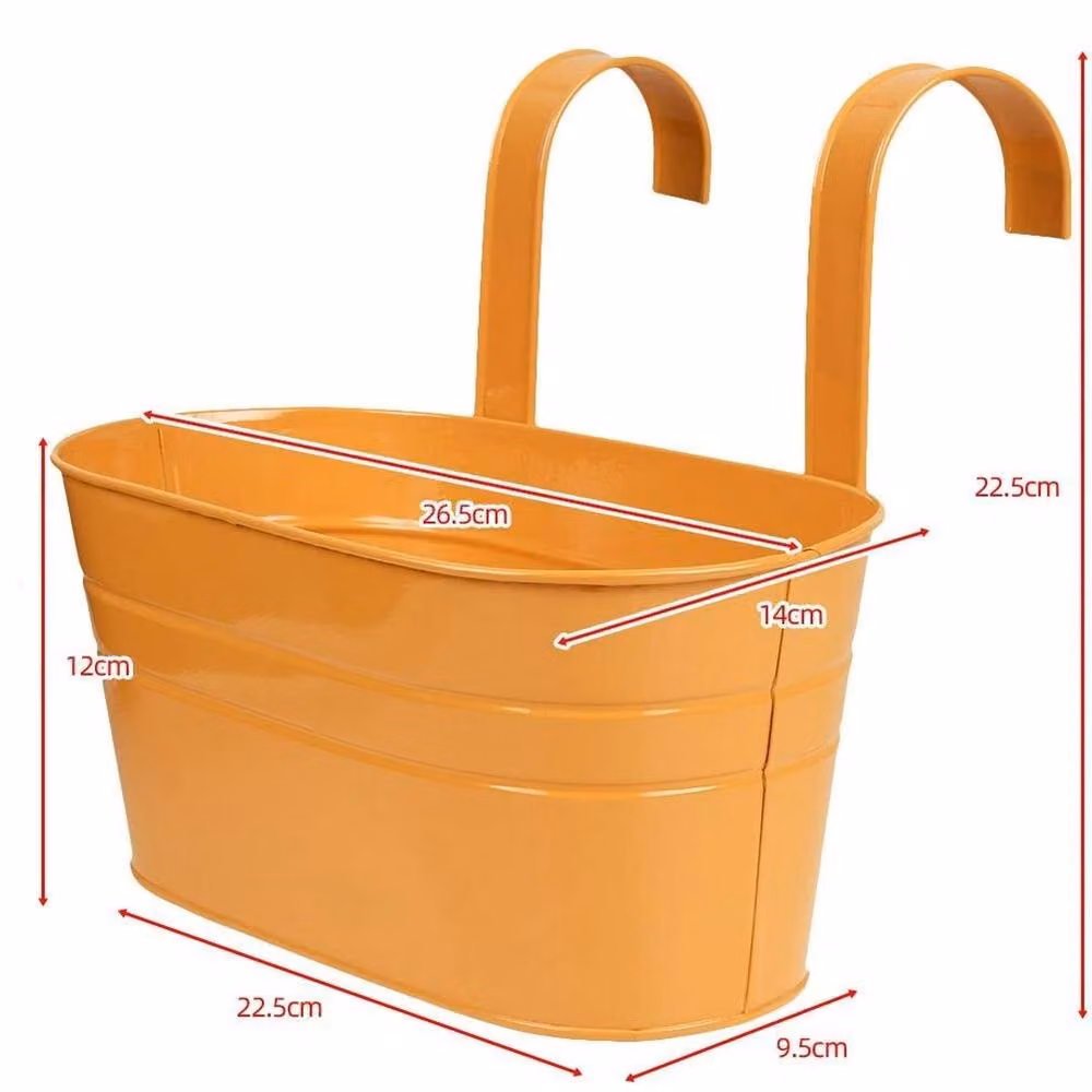 EONLION Metal Plant Flower Pot Fence in Orange – 2