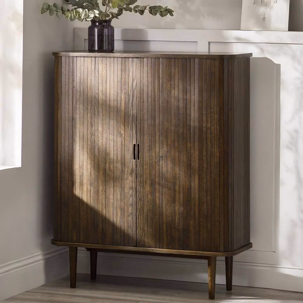 Cheshire Premium Skye Mid-Century Wine Cabinet in Brown – 2