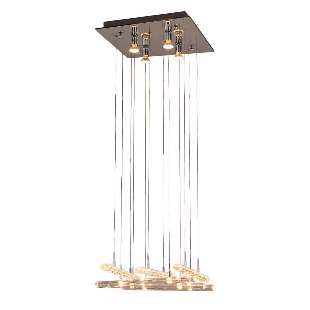 Netlighting Diamond Modern 16 Light Suspended Pendant Ceiling Light in Grey