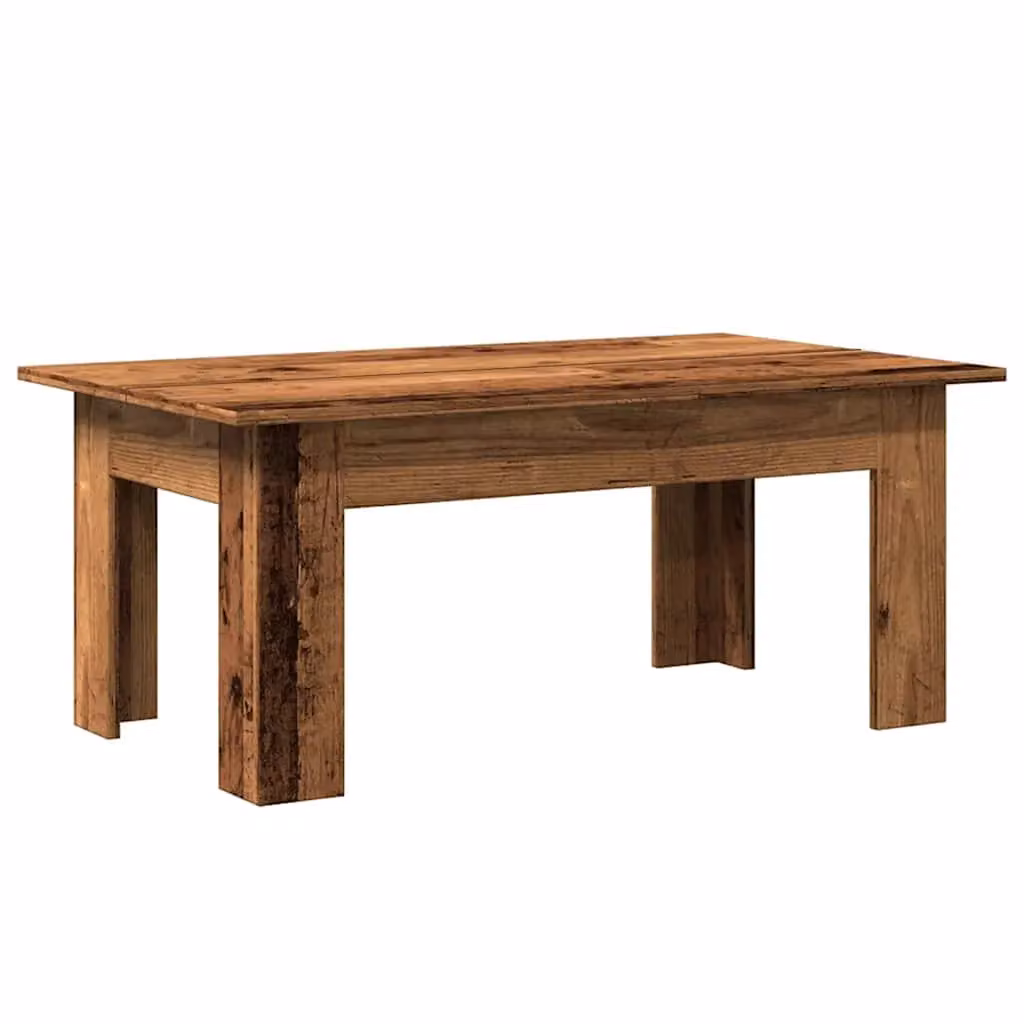 Berkfield Home Rustic Old Wood Coffee Table in Brown, W/D/H: 100 x 60 x 42 cm – 2