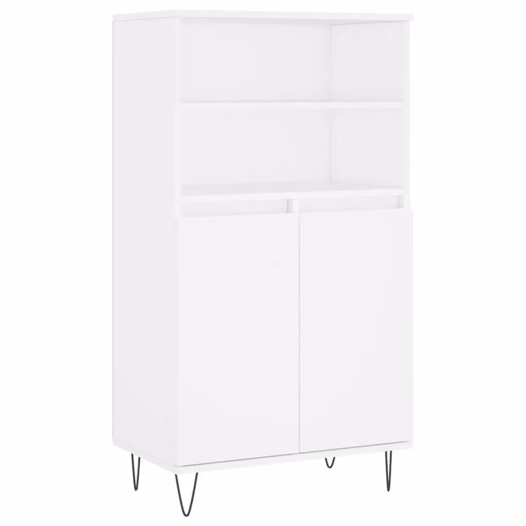 Berkfield Home White Highboard with Hinged Doors and Internal Shelves, W/D/H: 60 x 36 x 110 cm – 2