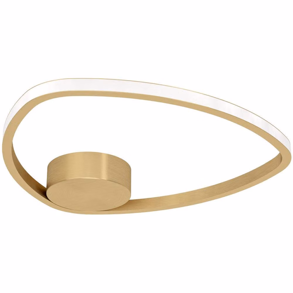 Loops Modern LED Ring Ceiling Light in Gold/Brass with Included Bulb – 2