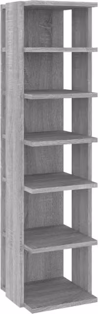 Berkfield Home Set of 2 Grey Sonoma Shoe Racks, W/D/H: 27.5 x 27.0 x 102.0 cm
