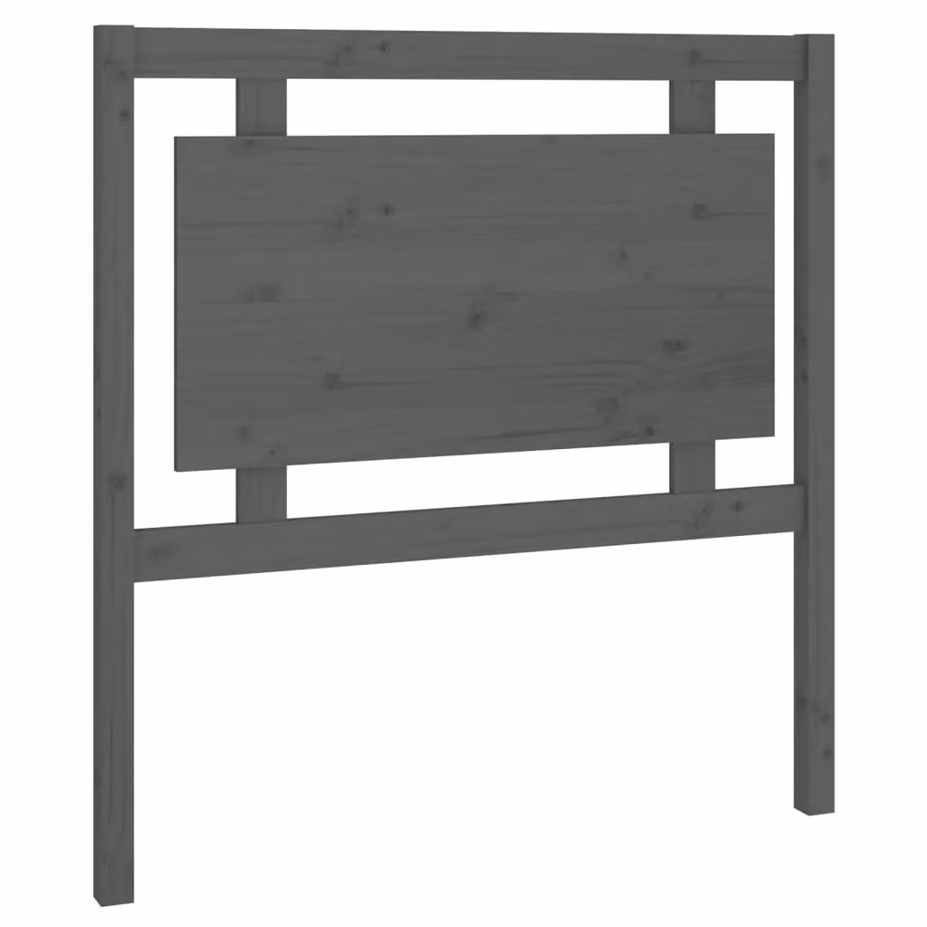 Berkfield Home Grey Rustic Solid Pine Wood Bed Headboard W: 95.5 cm, D: 4 cm, H: 100 cm – 2