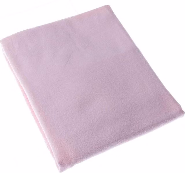 Homescapes Organic Cotton Flannelette Cot Flat Sheet, Pink, W: 100 cm, L: 150 cm