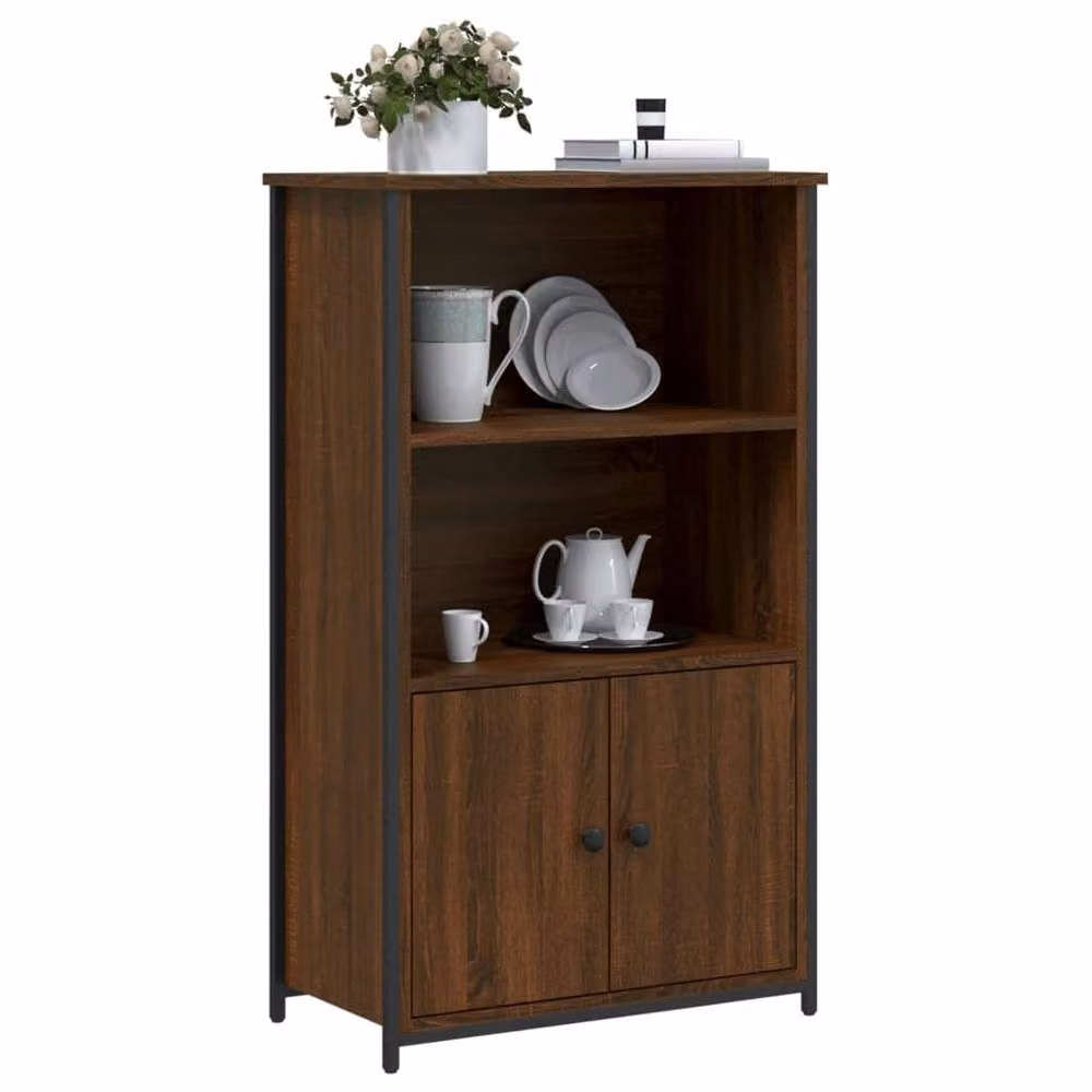 Berkfield Home Modern Highboard in Brown, W/D/H: 62 x 32 x 103.5 cm – 3