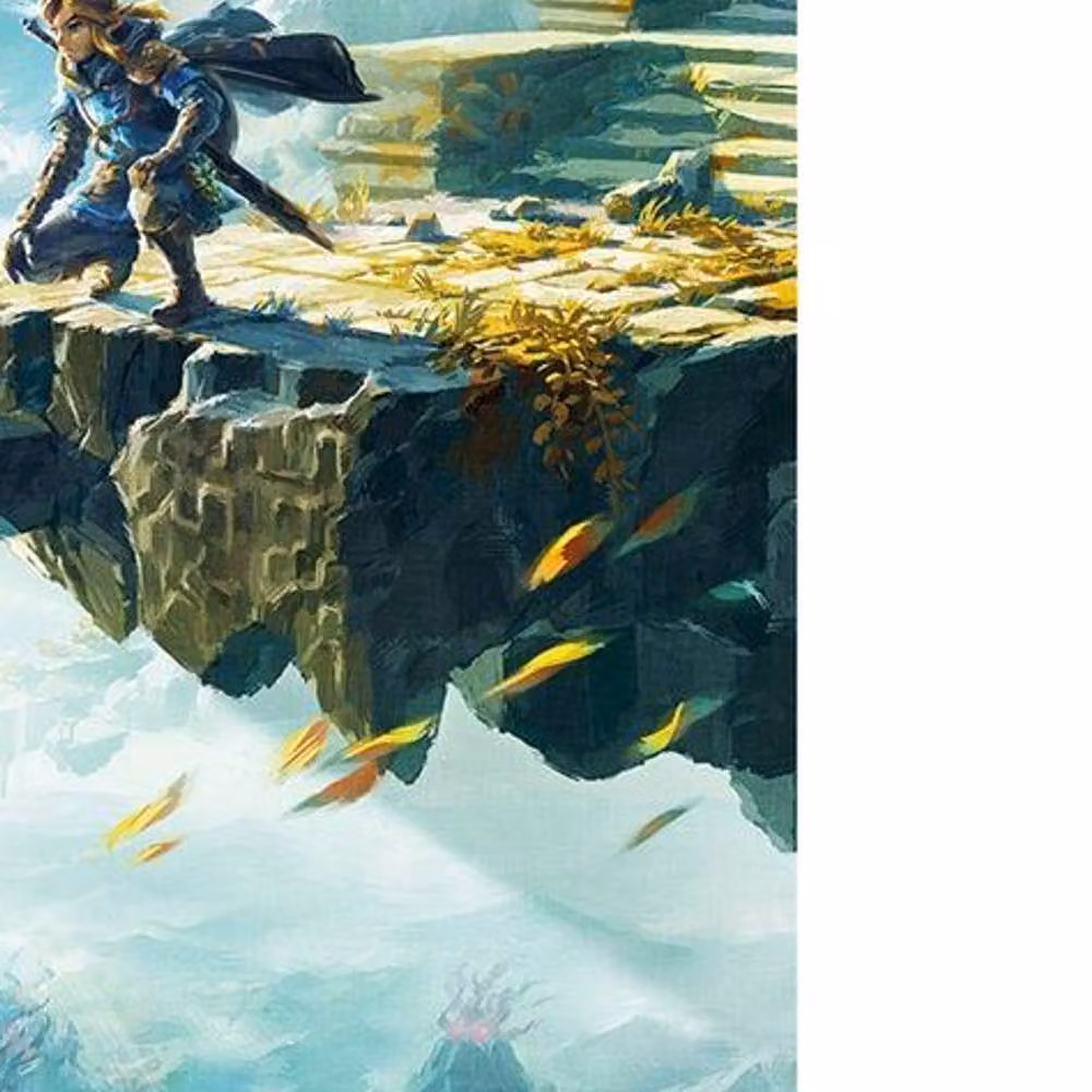 Nintendo Hyrule Skies Abstract Graphic Paper Poster in Mid Blue – 2