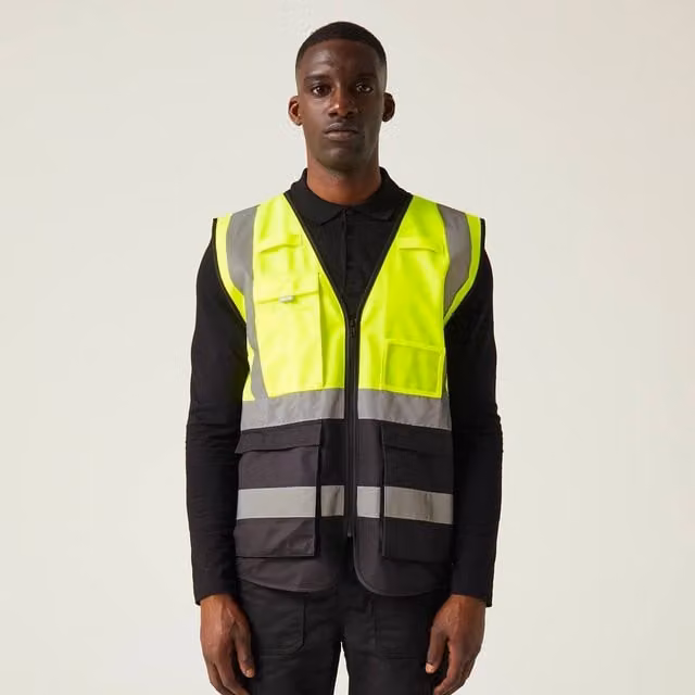Regatta Men's Hi-Vis Executive Vest in Yellow and Black, Size: S – 1