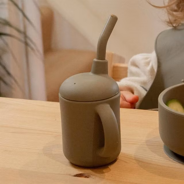 Tiny Dining Silicone Baby Sippy Cup with Soft Spout, Green, 120ml