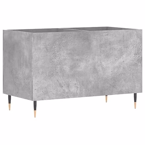 vidaXL Record Cabinet in Grey MDF, W: 74.5 cm, D: 38 cm, H: 48 cm