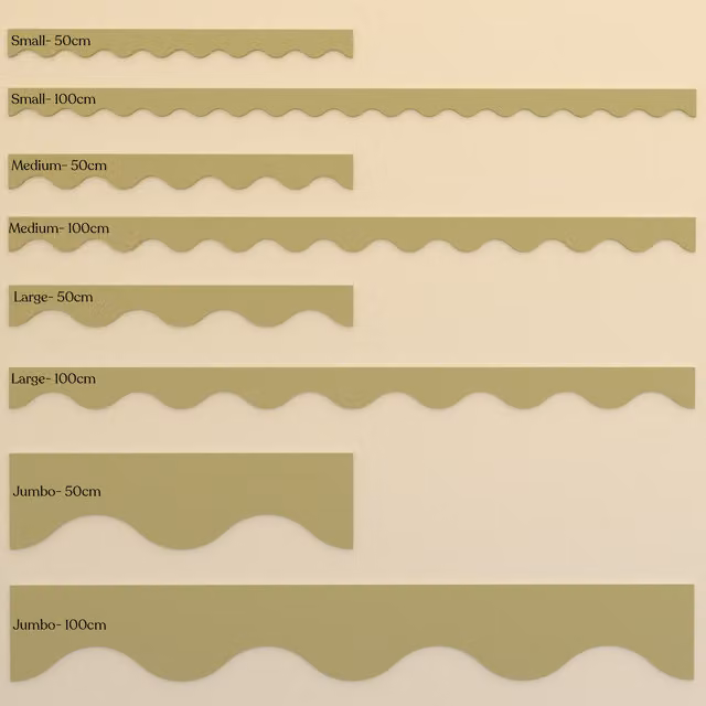 Trims & Co. Medium Wavy Trim MDF Moulding, Unpainted Neutral